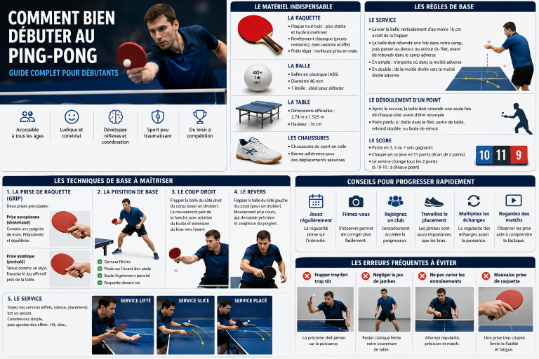 guide débutant ping-pong